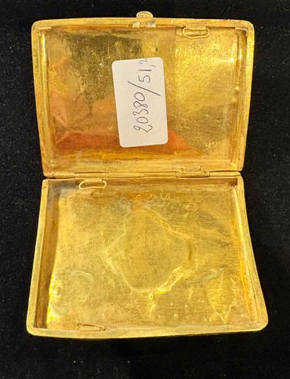 Cigarette case in 18K (750‰) yellow gold...