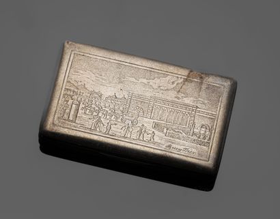 Silver snuffbox (800‰), engraved decoration...
