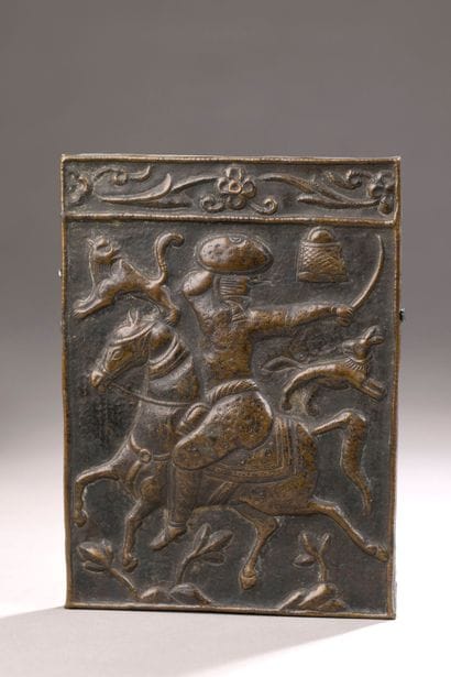 IRAN, 19th-20th century
Embossed copper bas-relief...