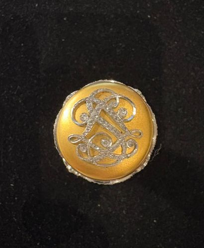 Umbrella handle in 18K (750‰) yellow gold,...