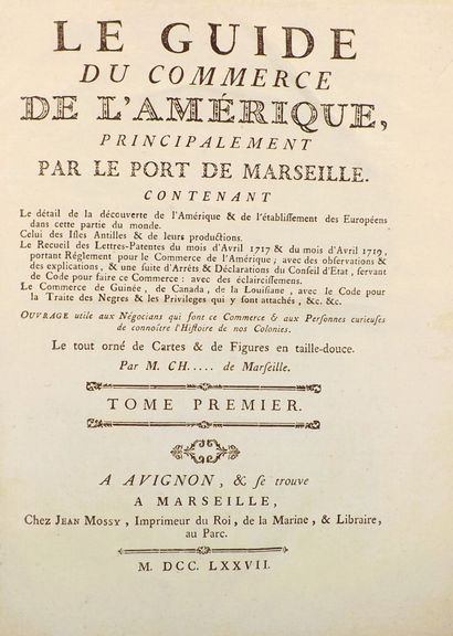 [CHAMBON]. LE GUIDE DU COMMERCE DE L'AMÉRIQUE,...