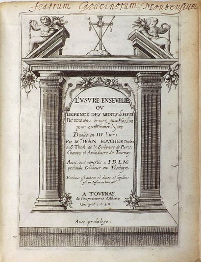 BOUCHER (Jean). L'USURE ENSEVELIE OU DEFENCE...