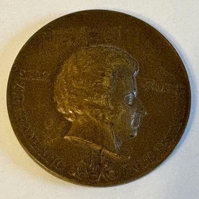 Trois médailles en bronze figurant Wolfgang...