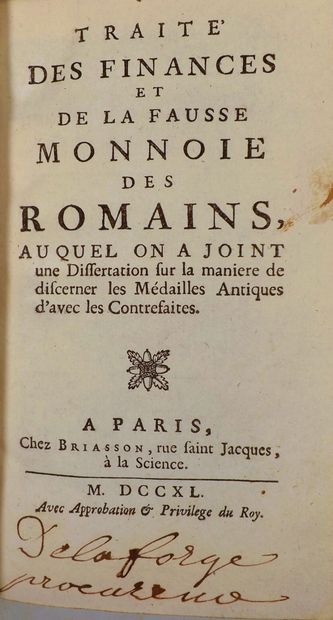 [CHASSIPOL (François de)]. TRAITE DES FINANCES...