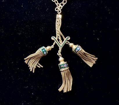 Antique necklace in 18K (750/oo) yellow gold...