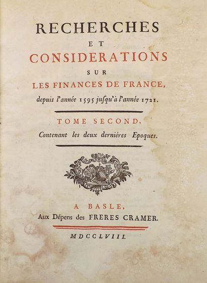 [FORBONNAIS (François Véron). RECHERCHES...