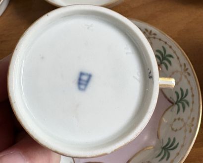 VIENNE
Cinq tasses et leurs sous tasse en...