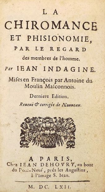 INDAGINE (Jean). LA CHIROMANCE ET PHISIONOMIE...