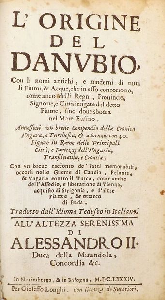 BIRKEN (SIGMUND VON). L'ORIGINE DEL DANUBIO,...