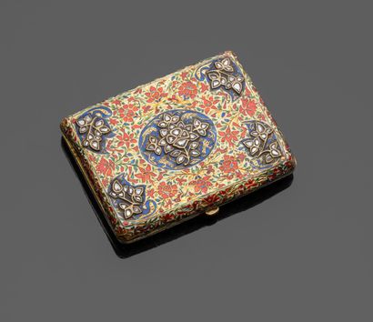 Cigarette case in 18K (750‰) yellow gold...