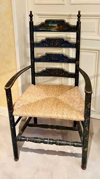 Ensemble comprenant : une paire de fauteuils...