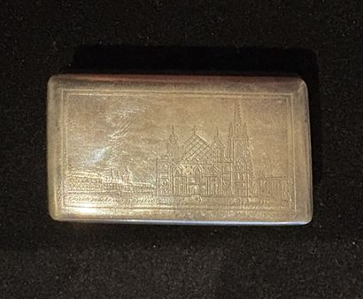 Silver snuffbox (800‰), engraved decoration...