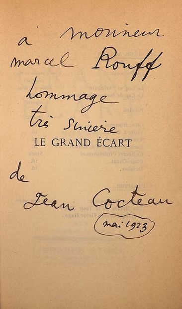 COCTEAU (Jean). LE GRAND ÉCART. Paris, Stock,...