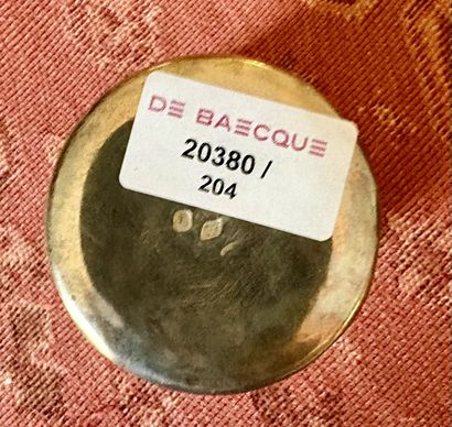 Timbale à fond plat en argent uni (925‰),...