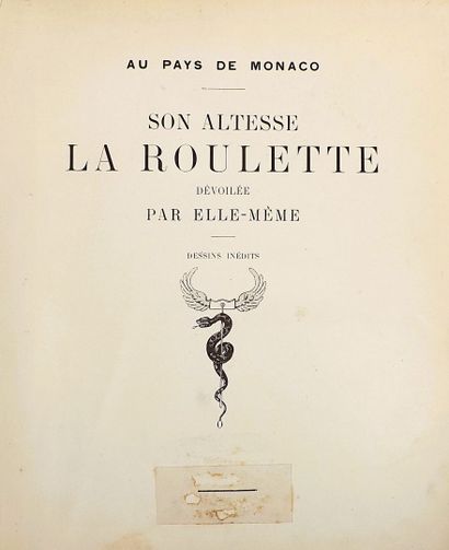 (Anonyme). AU PAYS DE MONACO. SON ALTESSE...