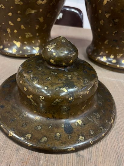 CHINE, XVIIe/XVIIIe siècle
Paire de vases...