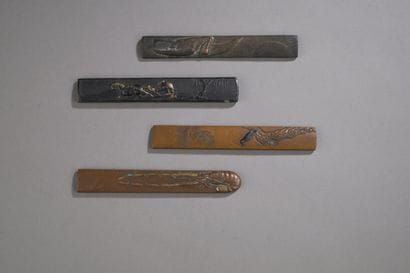 JAPON, XIXe siècle
Ensemble de quatre kozuka,...