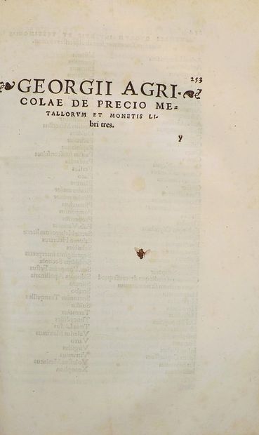 AGRICOLA (G). DE MENSURIS & PONDERIBUS ROMANORUM...