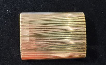 Cigarette case in 14K yellow and rose gold...