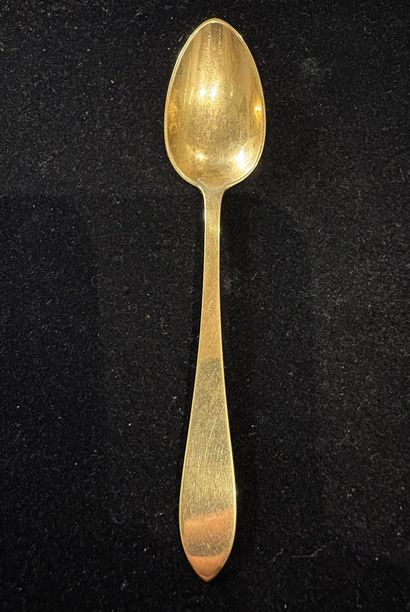 TIFFANY & Co 
Mocha spoon in 18K (750‰) yellow...