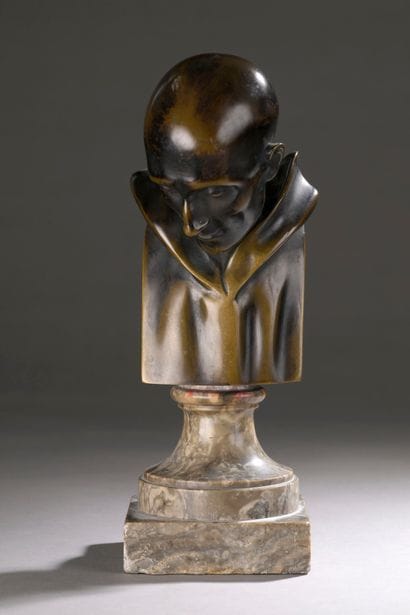 D'après Jean Antoine HOUDON
Buste de saint...