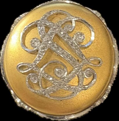 Umbrella handle in 18K (750‰) yellow gold,...