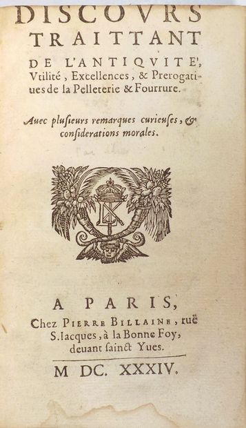 [CHARRIER]. DISCOURS TRAITANT DE L'ANTIQUITÉ,...