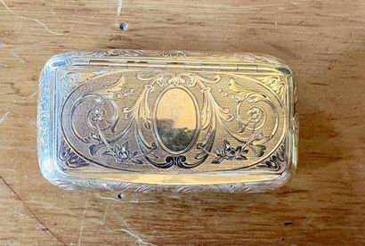 Snuff box in 18K (750‰) yellow gold with...
