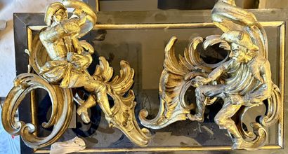 Paire de chenets en bronze redoré et ciselé...