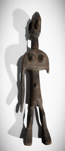 BAMBARA, MALI.
Statuette féminine en bois...