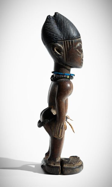YOROUBA, NIGÉRIA, BÉNIN. 
Statuette masculine...