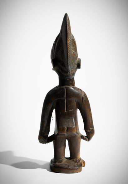 YOROUBA, NIGÉRIA, BÉNIN. 
Statuette féminine...