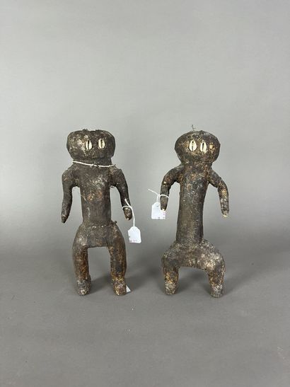 °°Couple de statuettes Fon, Bénin 
Le visage...