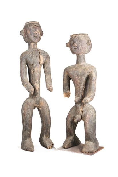 Couple de statues Montol, Nigeria
Bois joliment...