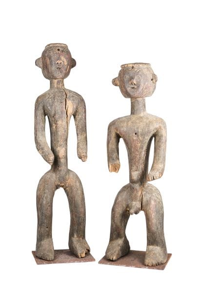 Couple de statues Montol, Nigeria
Bois joliment...