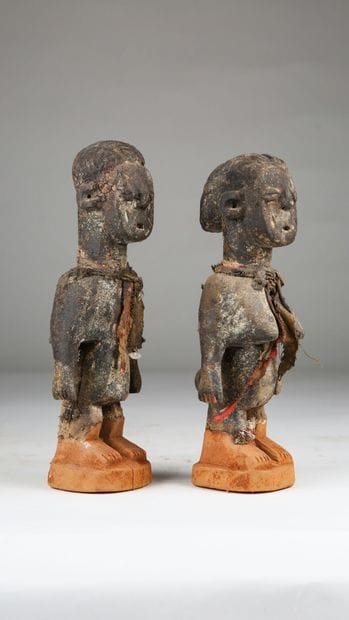 Couple de statuettes « Venavi », Ewe, Togo
Orné...