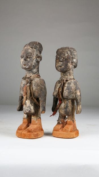 Couple de statuettes « Venavi », Ewe, Togo
Orné...