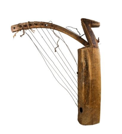 Harpe pour le rite du « Bweti », Sango/Tsogo,...