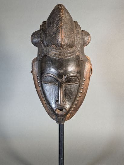 Grand masque Baoule, Côte d'Ivoire. 
Tête...