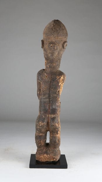 Statuette féminine, Baoulé, Côte d'Ivoire
Bois,...