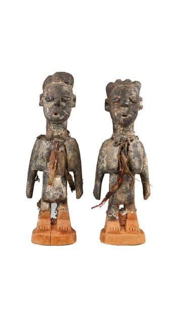 Couple de statuettes « Venavi », Ewe, Togo
Orné...