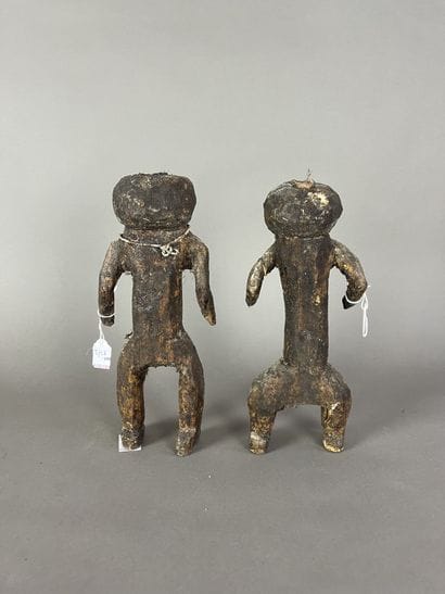 °°Couple de statuettes Fon, Bénin 
Le visage...