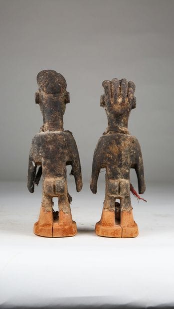 Couple de statuettes « Venavi », Ewe, Togo
Orné...