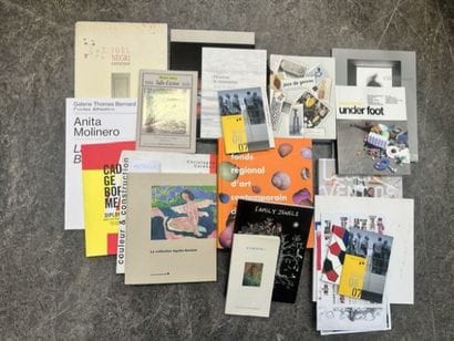 A large collection of exhibition catalogs,...