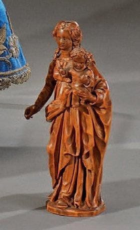 Vierge à l'Enfant bénissant Beau groupe en...