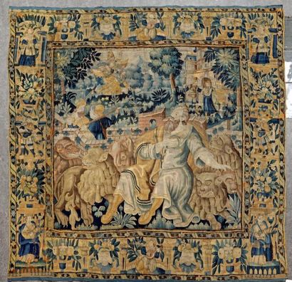 FLANDRES
Saint Jérôme en prière Tapisserie,...