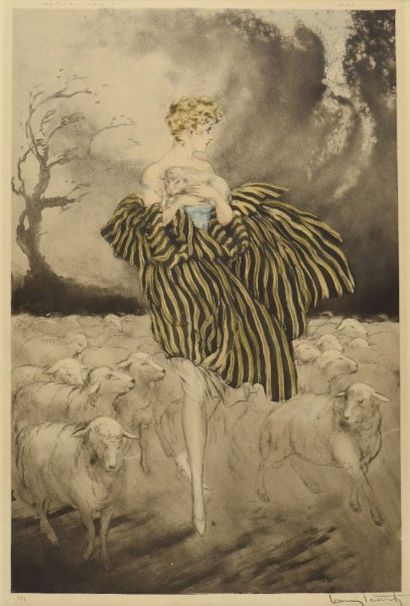 Louis ICART (1888-1950)
Il pleut bergère,...