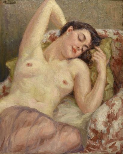 Claire MALIQUET (1878-1964)
Nu assoupi
Huile...