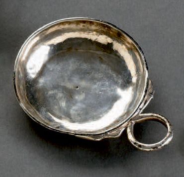 Taste-vin en argent, gravé au bord « Joseph...