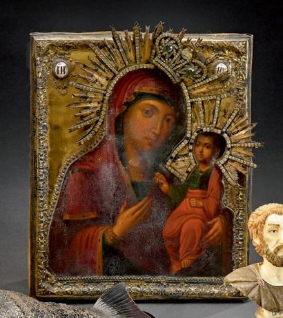 RUSSIE, XIXe SIÈCLE
Notre-Dame de KAZAN Oklad...